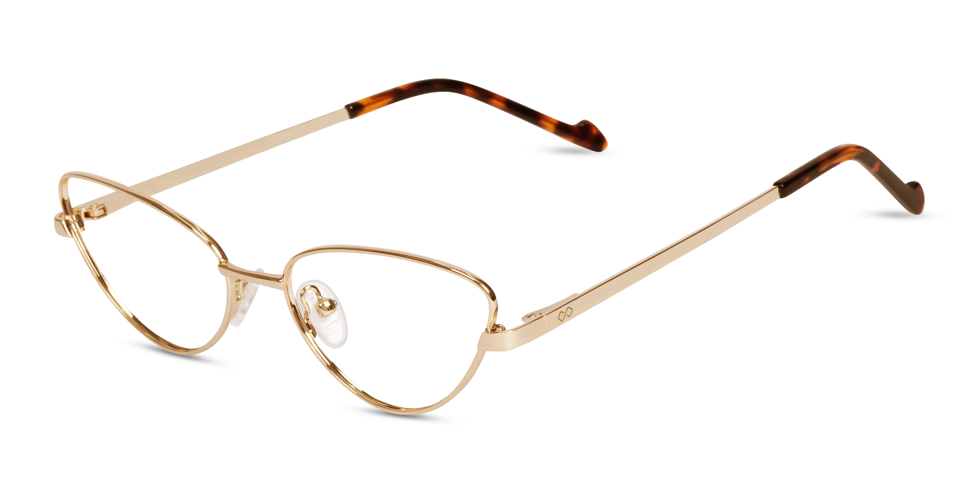 Champagne Gold Cat-eye Metal Glasses