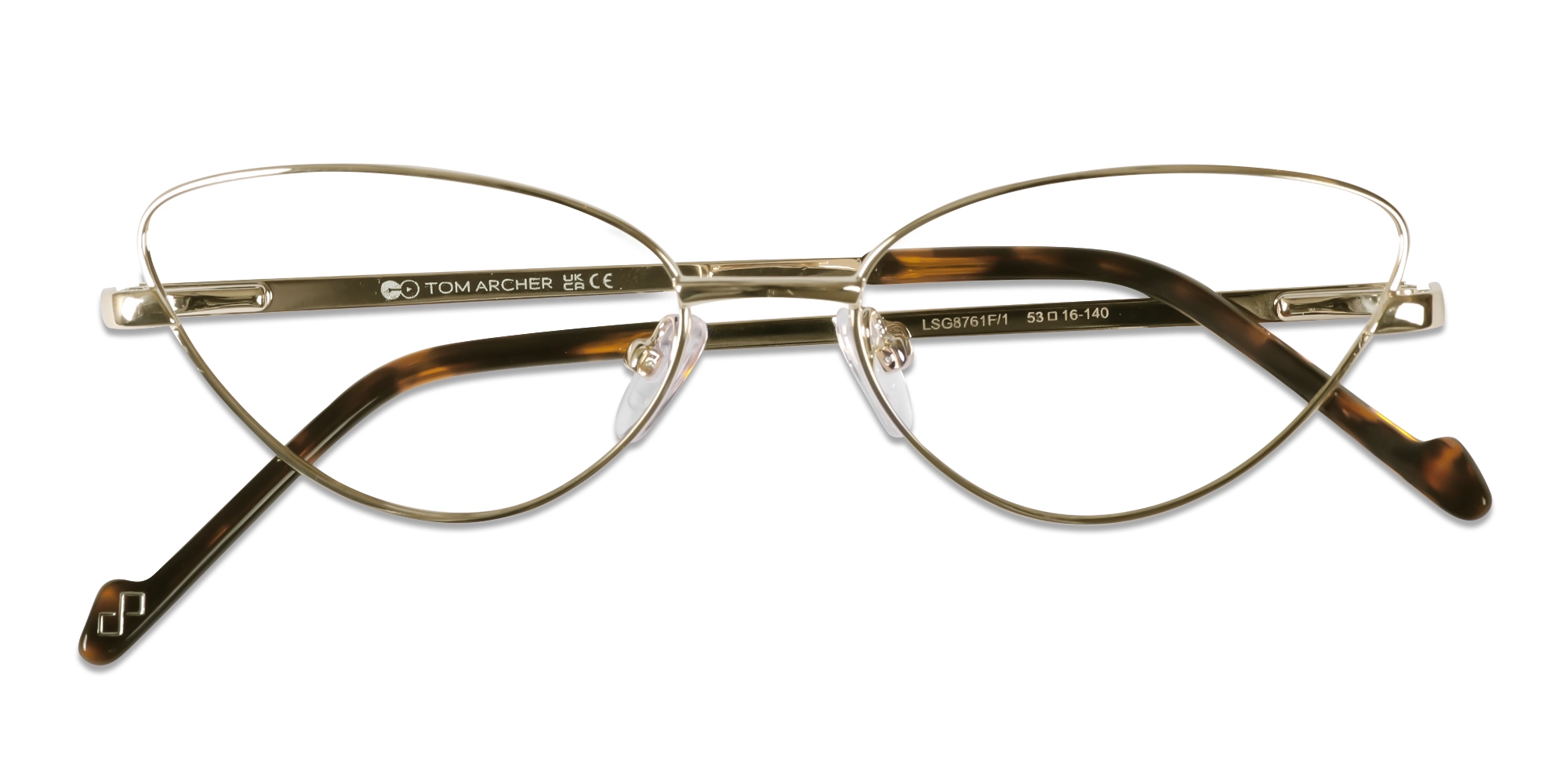 Champagne Gold Cat-eye Metal Glasses