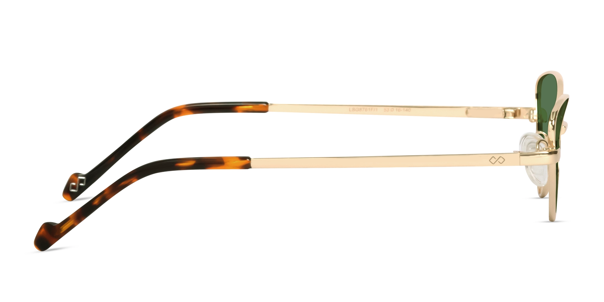 Champagne Gold Metal Cat-Eye Sunglasses 4