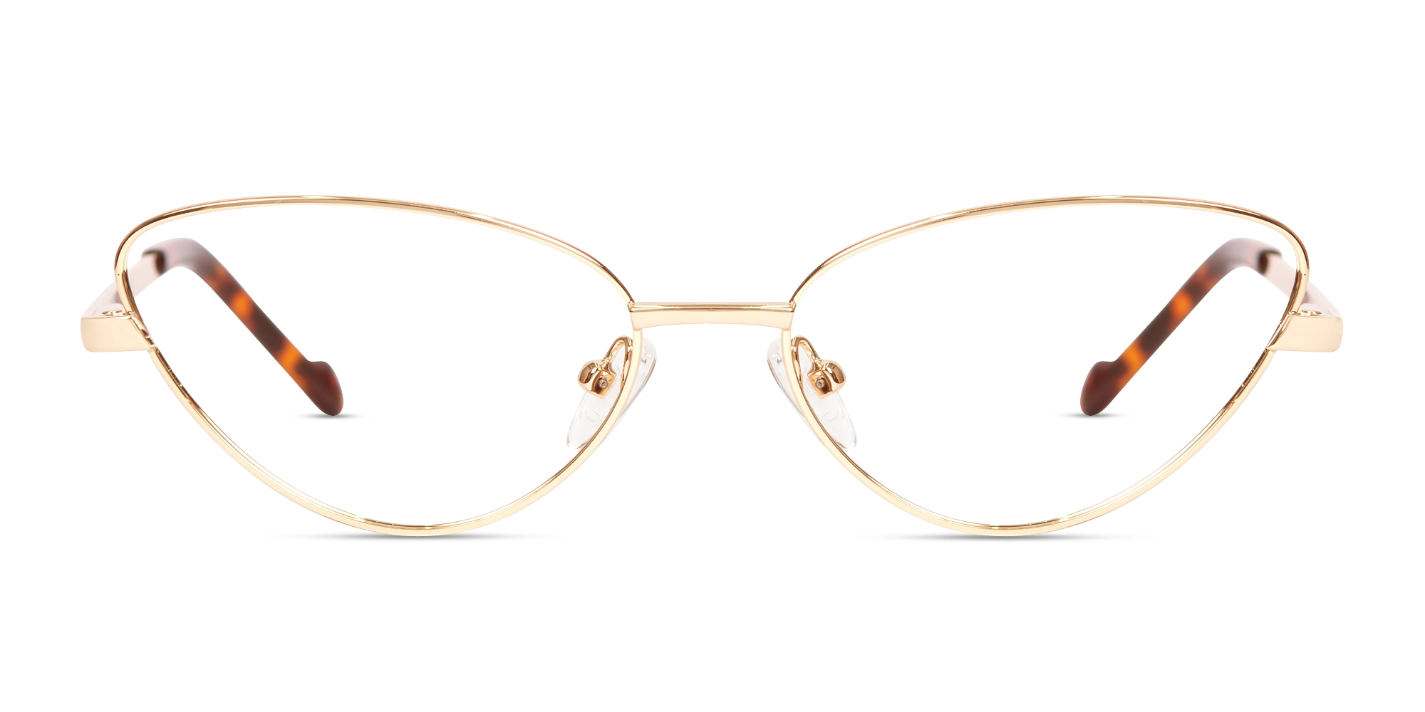 Champagne Gold Cat-eye Metal Glasses