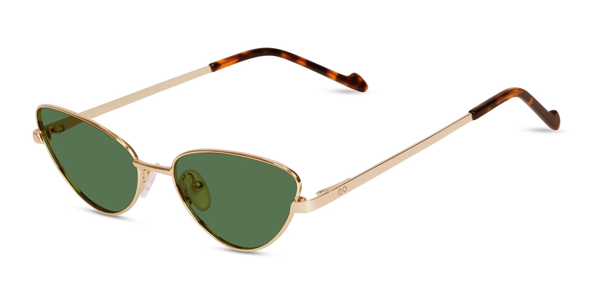 Champagne Gold Metal Cat-Eye Sunglasses 3