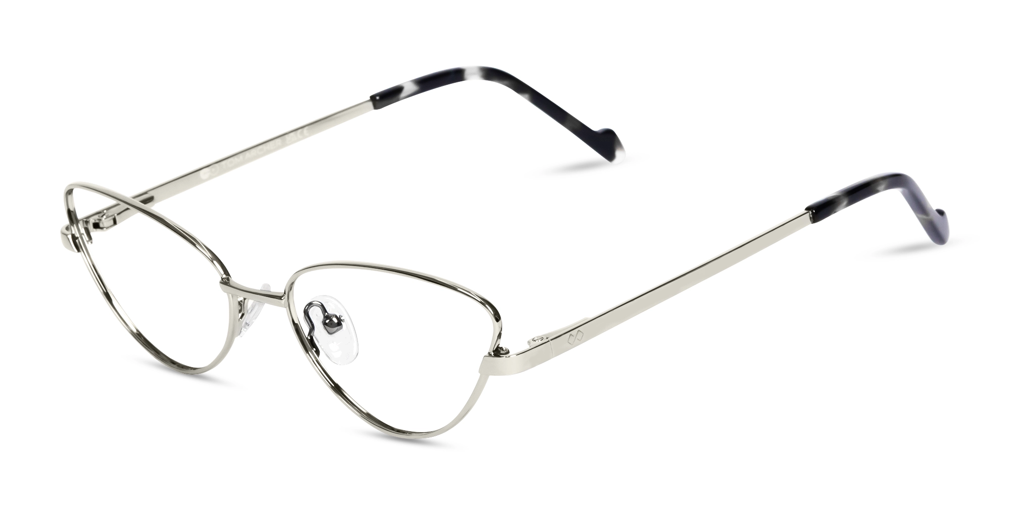 Silver & Gradient Grey Cat-eye Glasses