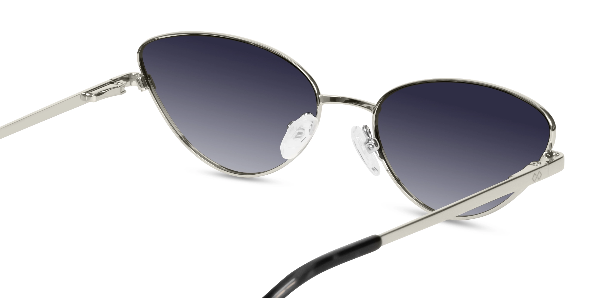 Silver Metal Full-Rim Cat-Eye Sunglasses 5