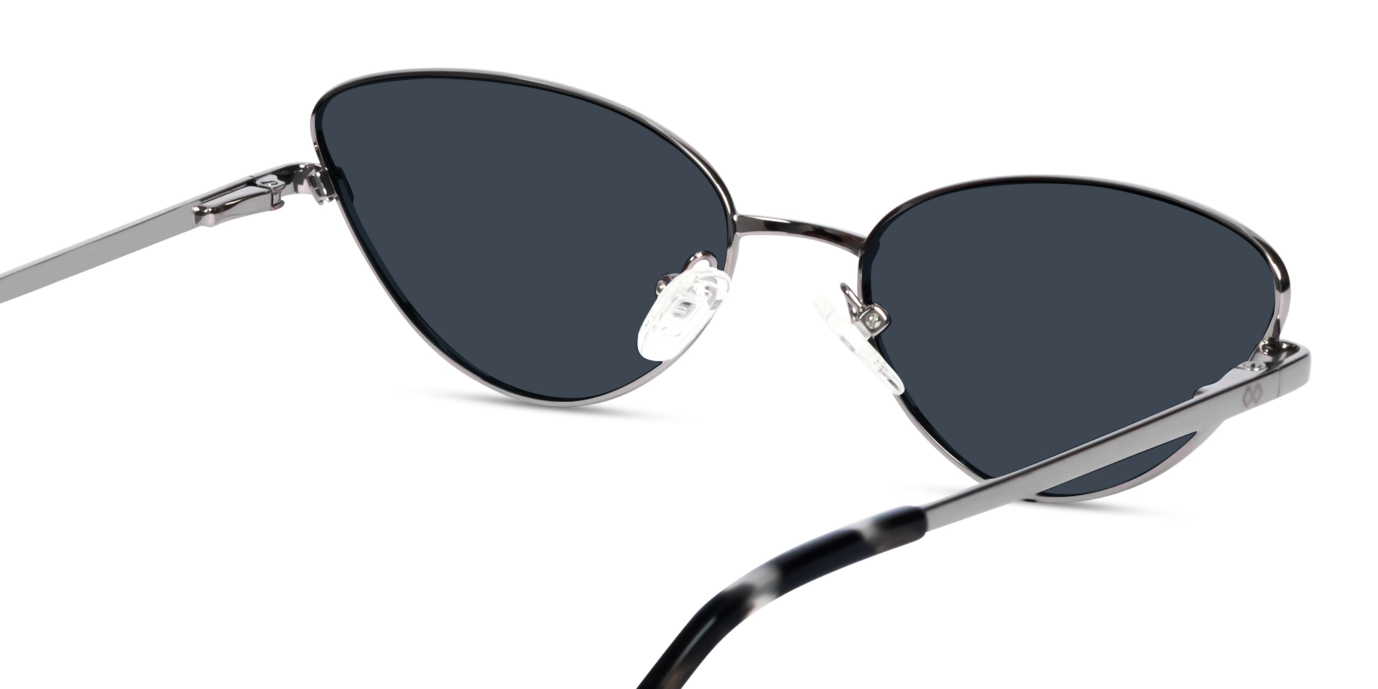 Silver and Black Marble Cat-Eye Sunglasses 5