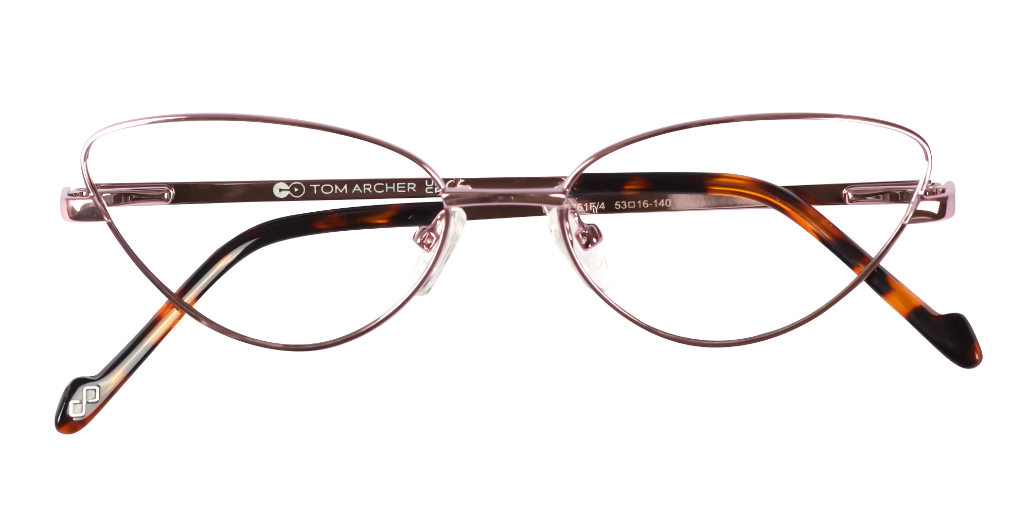 Pink Pearl Cat-eye Metal Glasses