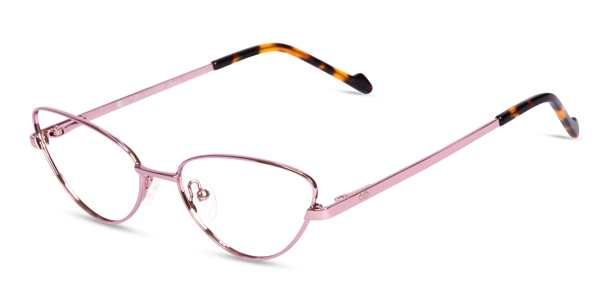 Pink Pearl Cat-eye Metal Glasses