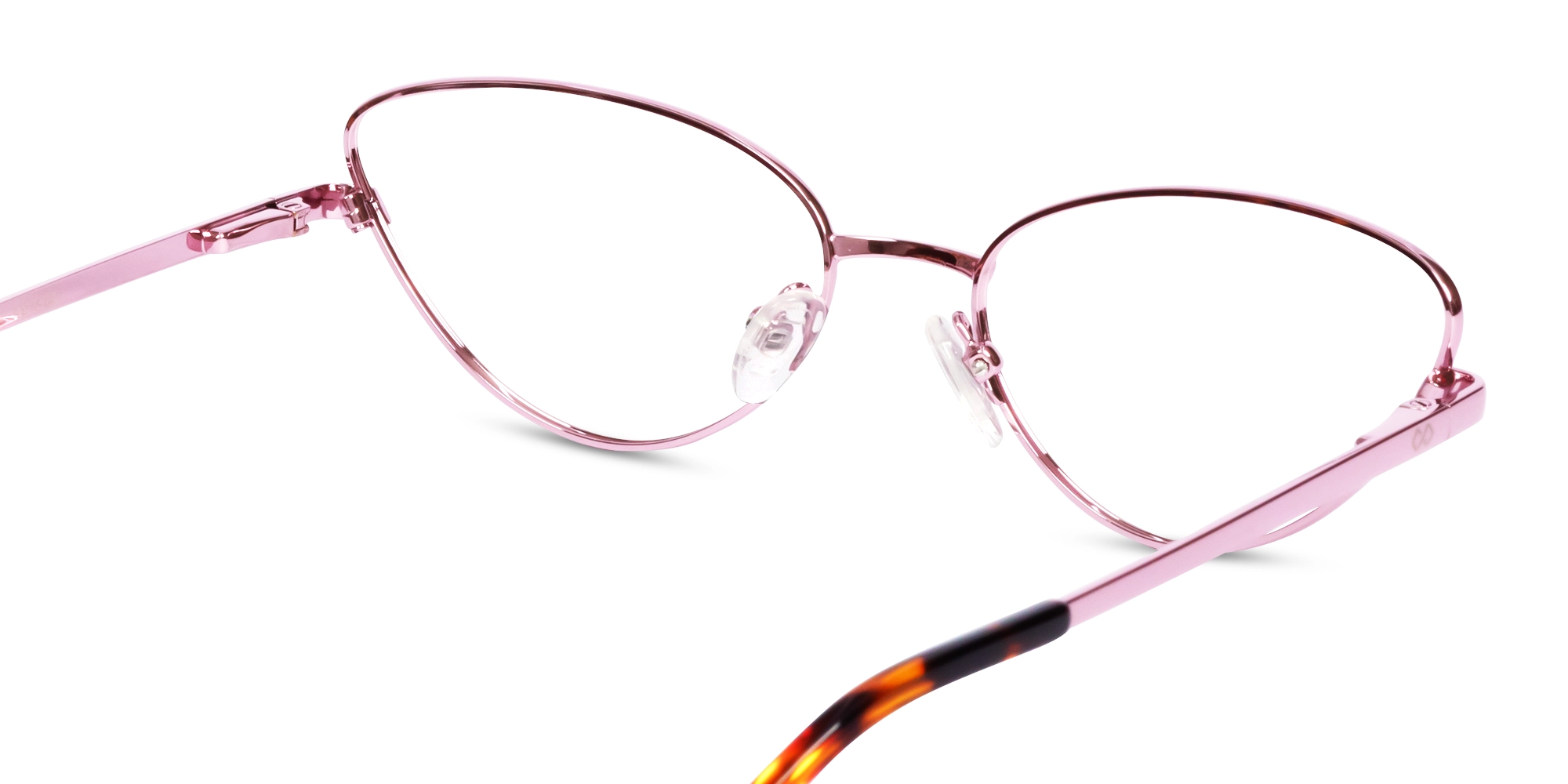 Pink Pearl Cat-eye Metal Glasses
