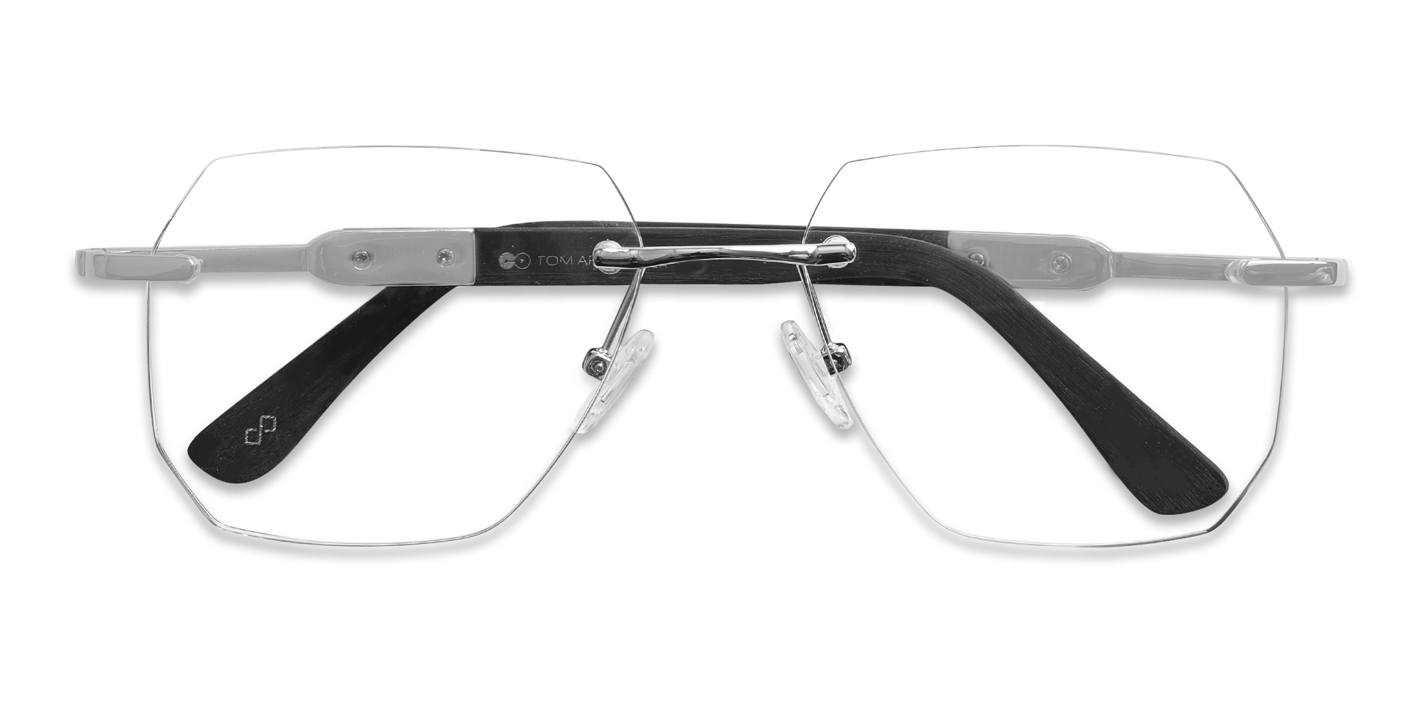 Metal & Wood Frame Silver Glasses 6