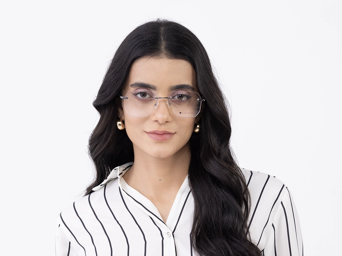 Metal & Wood Frame Gunmetal Glasses 51