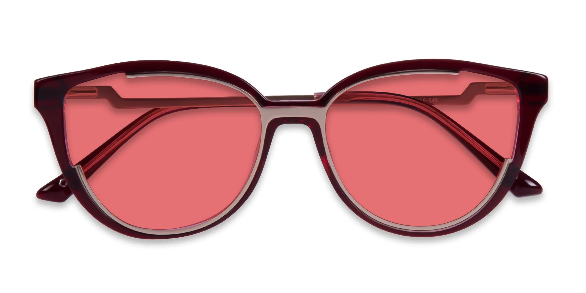Red Cat Eye Acetate Sunglasses-4