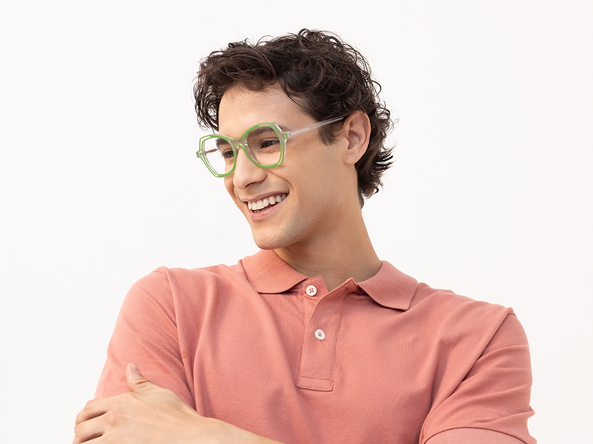 Green & Matte Clear Butterfly Glasses-42