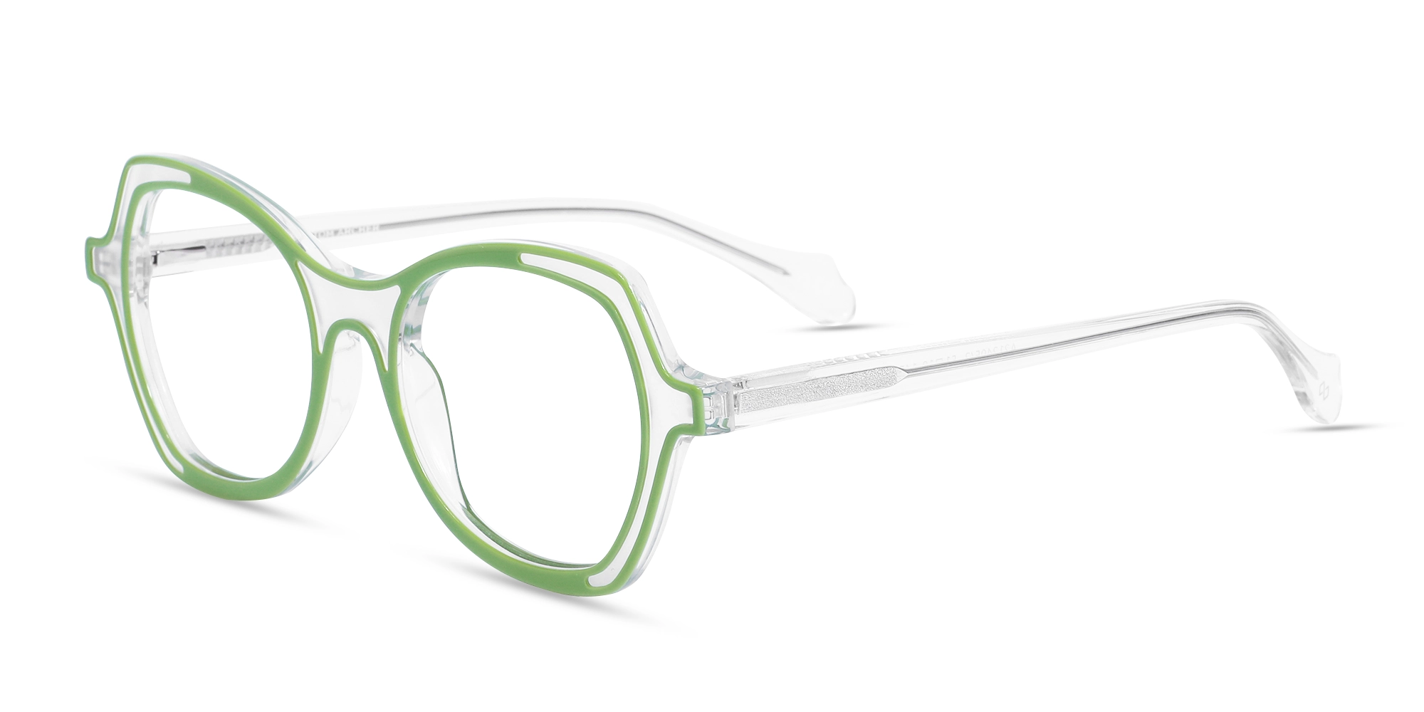 Green & Matte Clear Butterfly Glasses-3