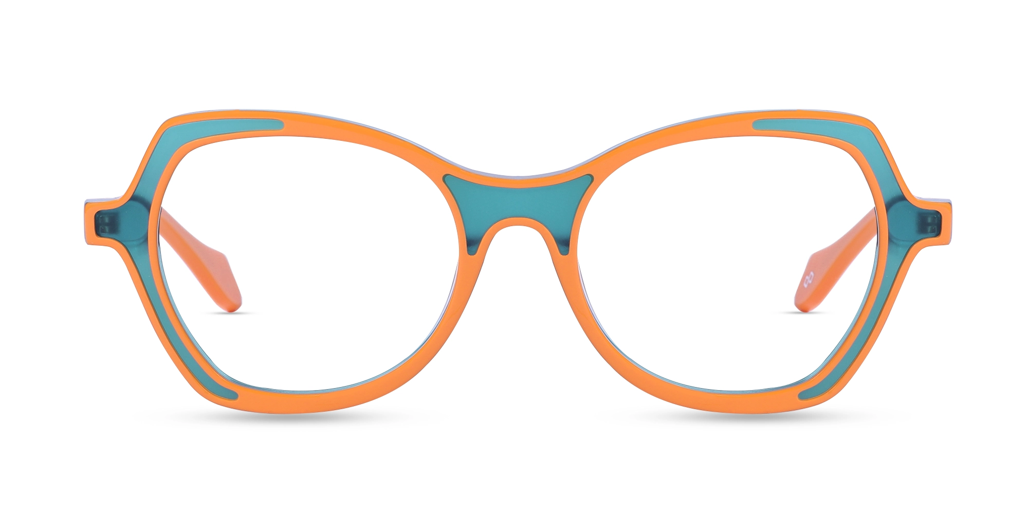 Orange & Matte Crystal Blue Butterfly Glasses-1