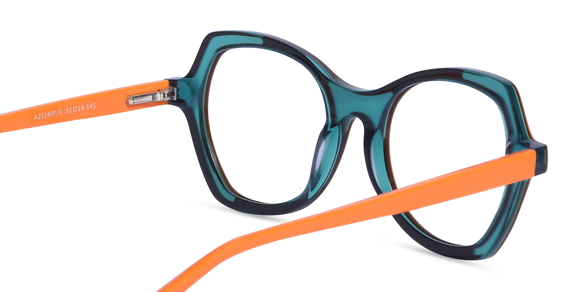 Orange & Matte Crystal Blue Butterfly Glasses-5