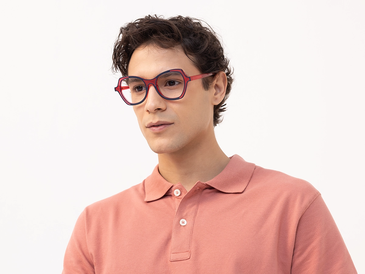 Denim Blue & Matte Rose Pink Butterfly Glasses-41