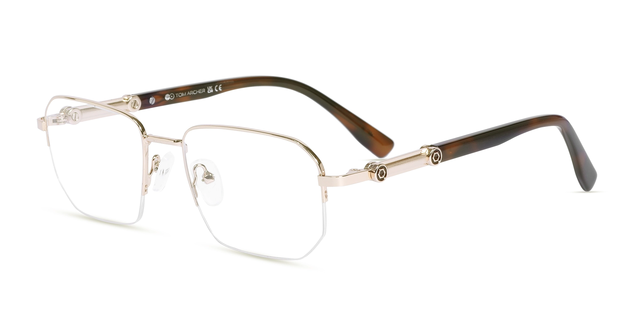 Golden Metal Frame Glasses. 3 Golden Metal Frame Glasses. 3