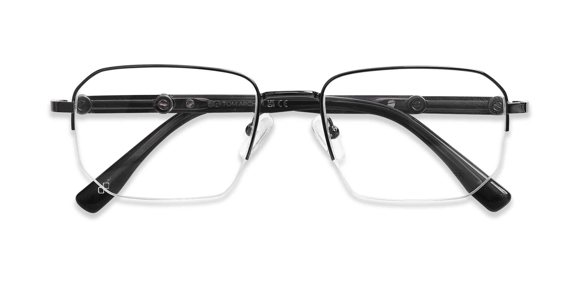 Gunmetal Rectangle Eyeglasses 6