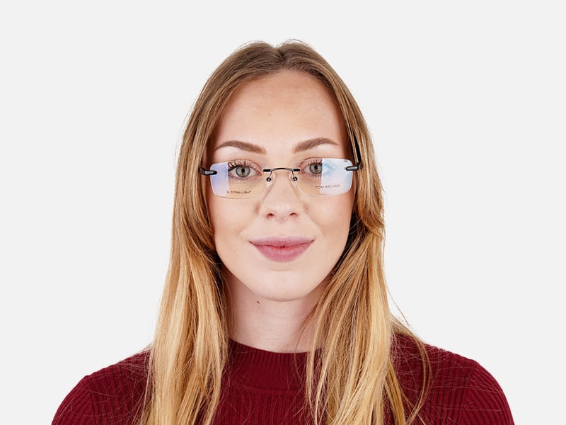 black rectangular rimless titan glasses frames-18