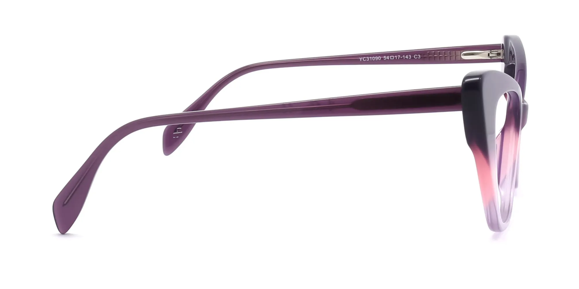Retro Purple Thick Cat Eye Glasses-2