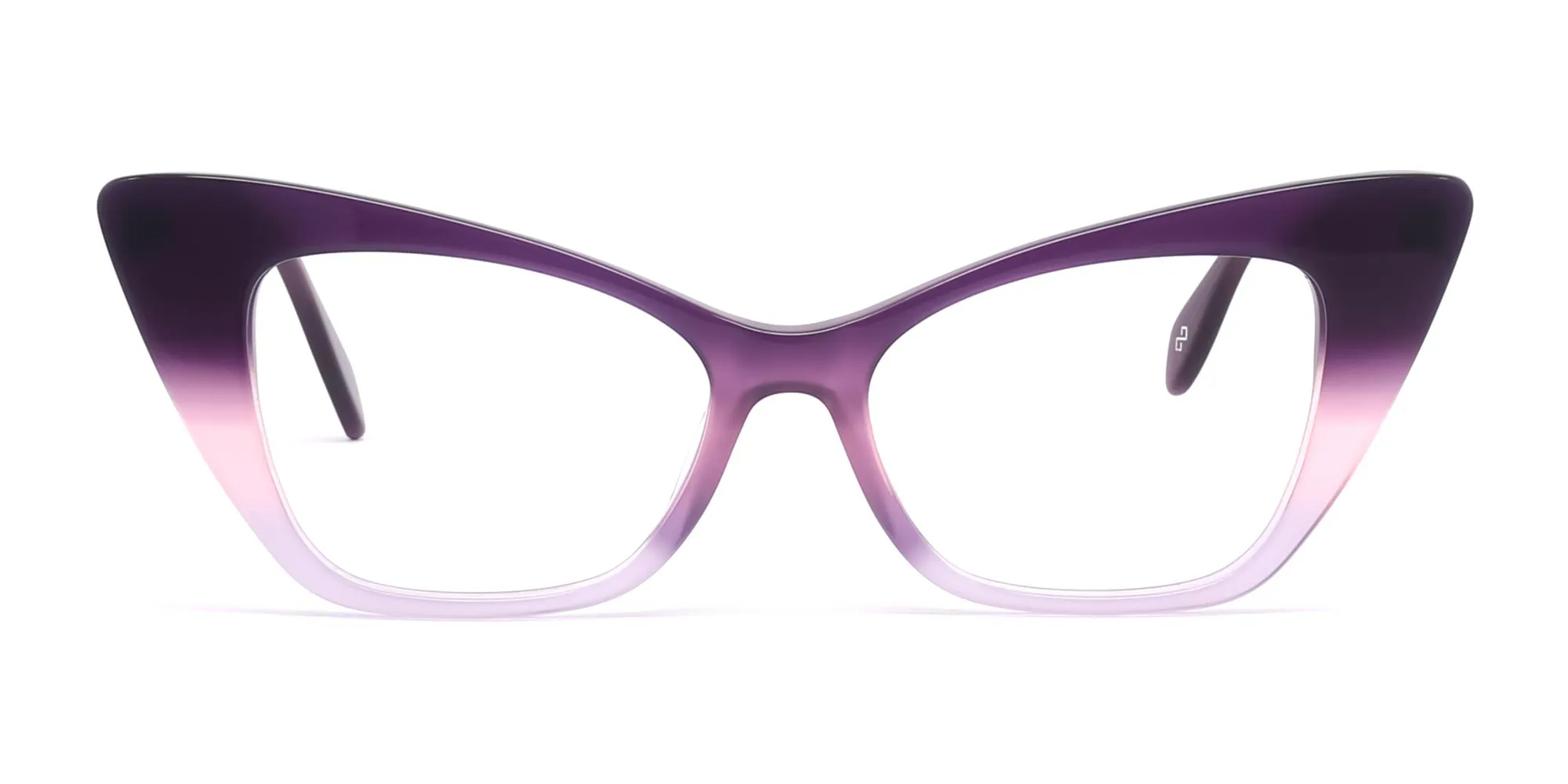 Retro Purple Thick Cat Eye Glasses-2