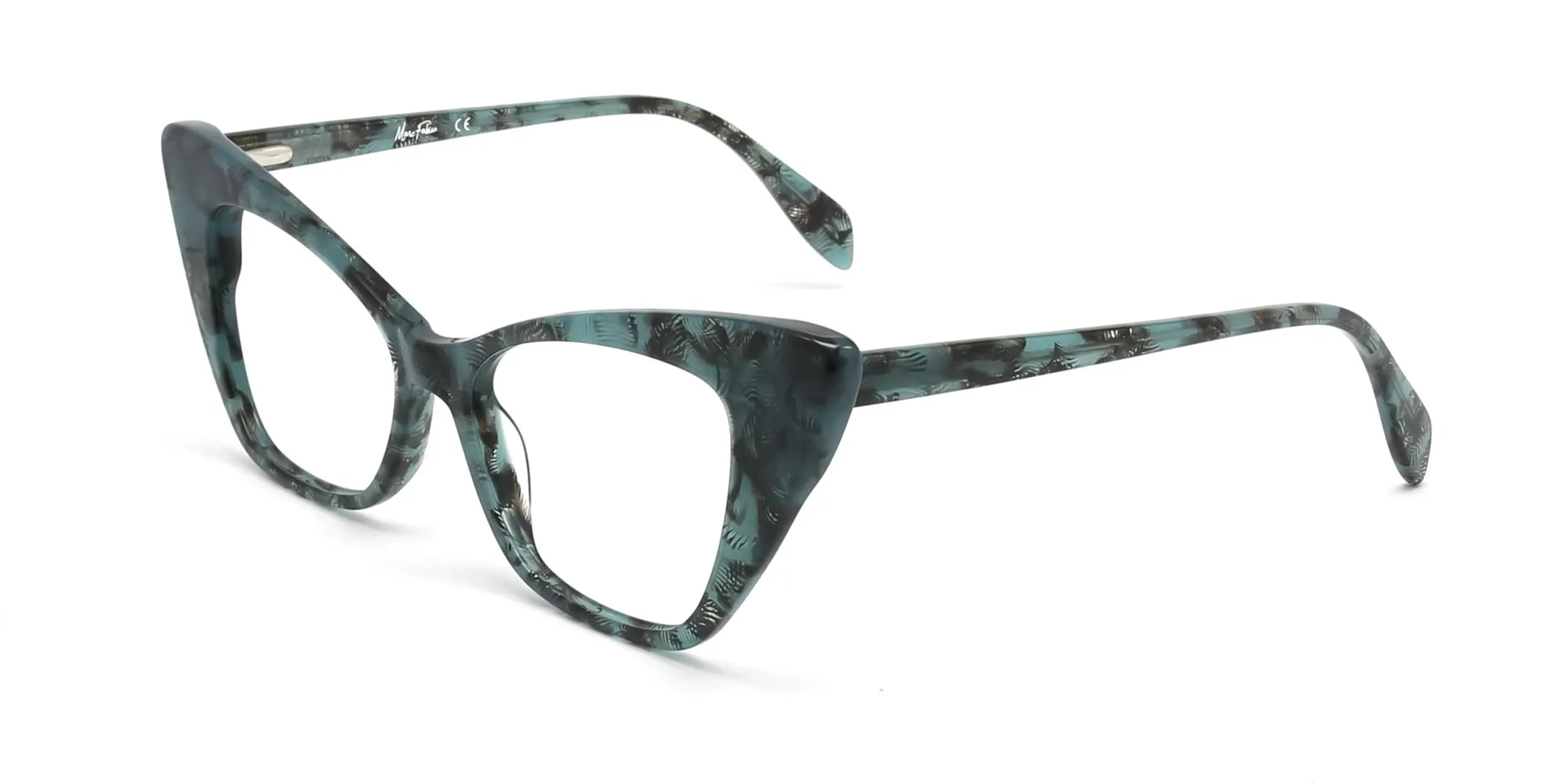 Retro Green Thick Cat Eye Glasses-2 Retro Green Thick Cat Eye Glasses-2