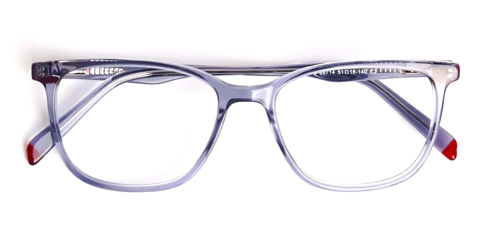Crystal Grey Square Rectangular Glasses Frames -2