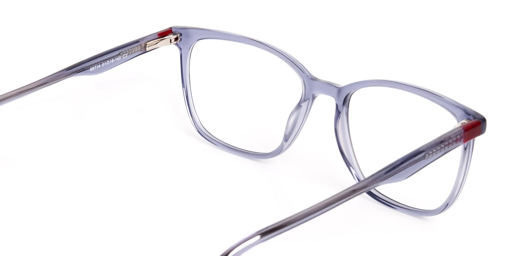 Crystal Grey Square Rectangular Glasses Frames -2