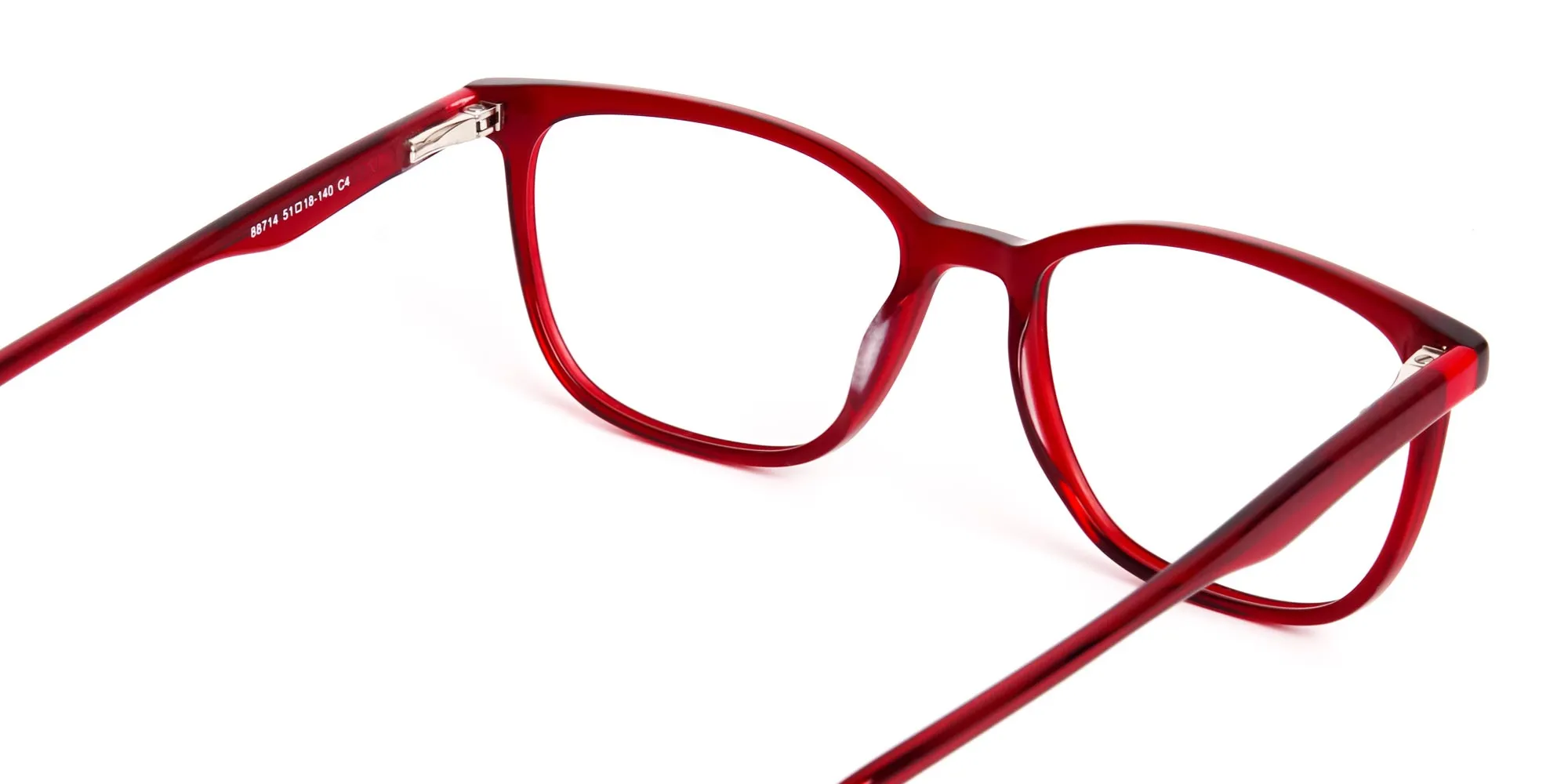 Dark Red Square and Rectangular Glasses Frames-2