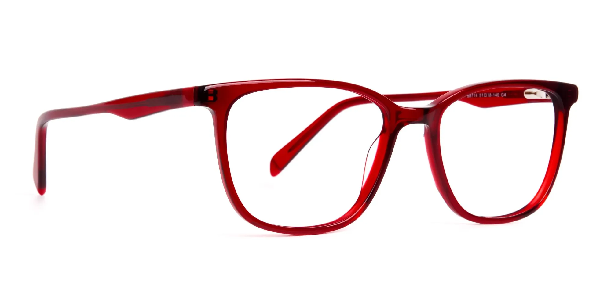 Dark Red Square and Rectangular Glasses Frames-2