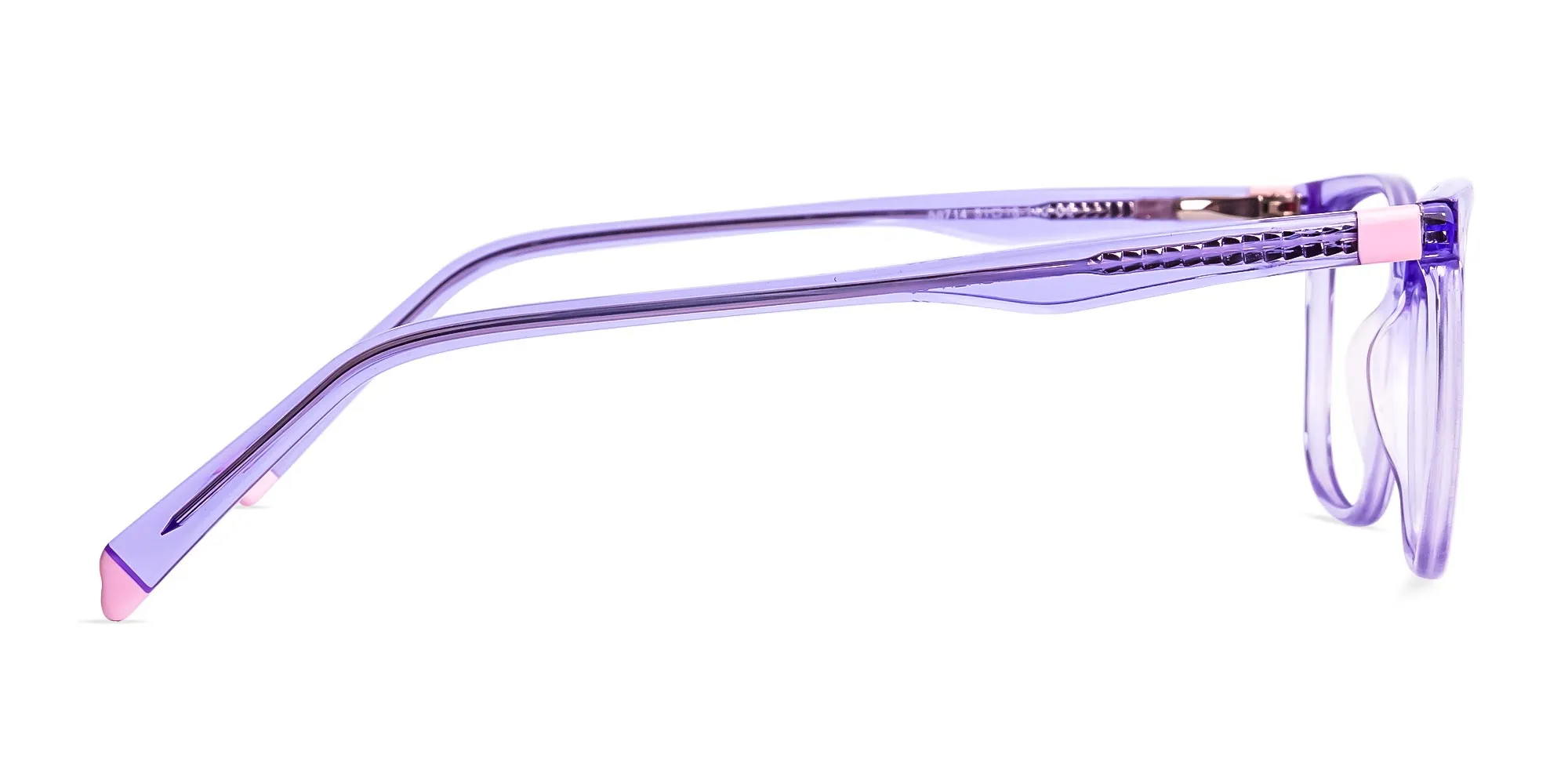 Crystal Light Purple Square and Rectangular Glasses Frames-2