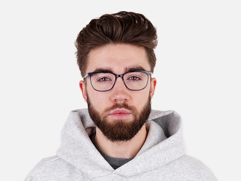 Navy Blue Square and Rectangular Glasses Frames-2