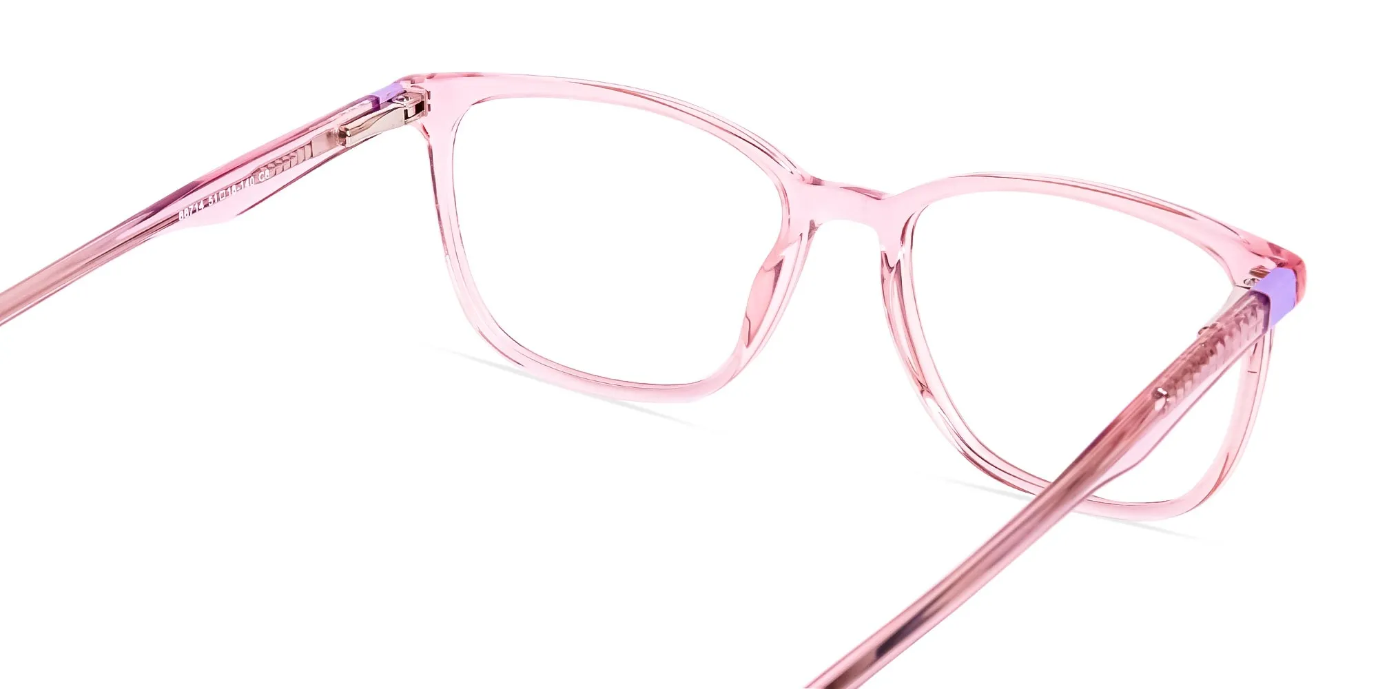 Crystal pink Square and Rectangular Glasses Frames -2