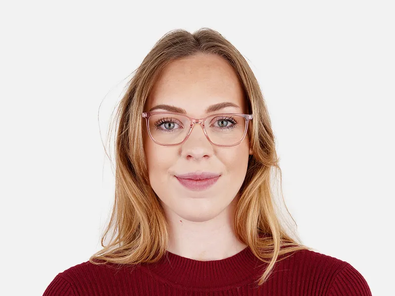 Crystal pink Square and Rectangular Glasses Frames -2