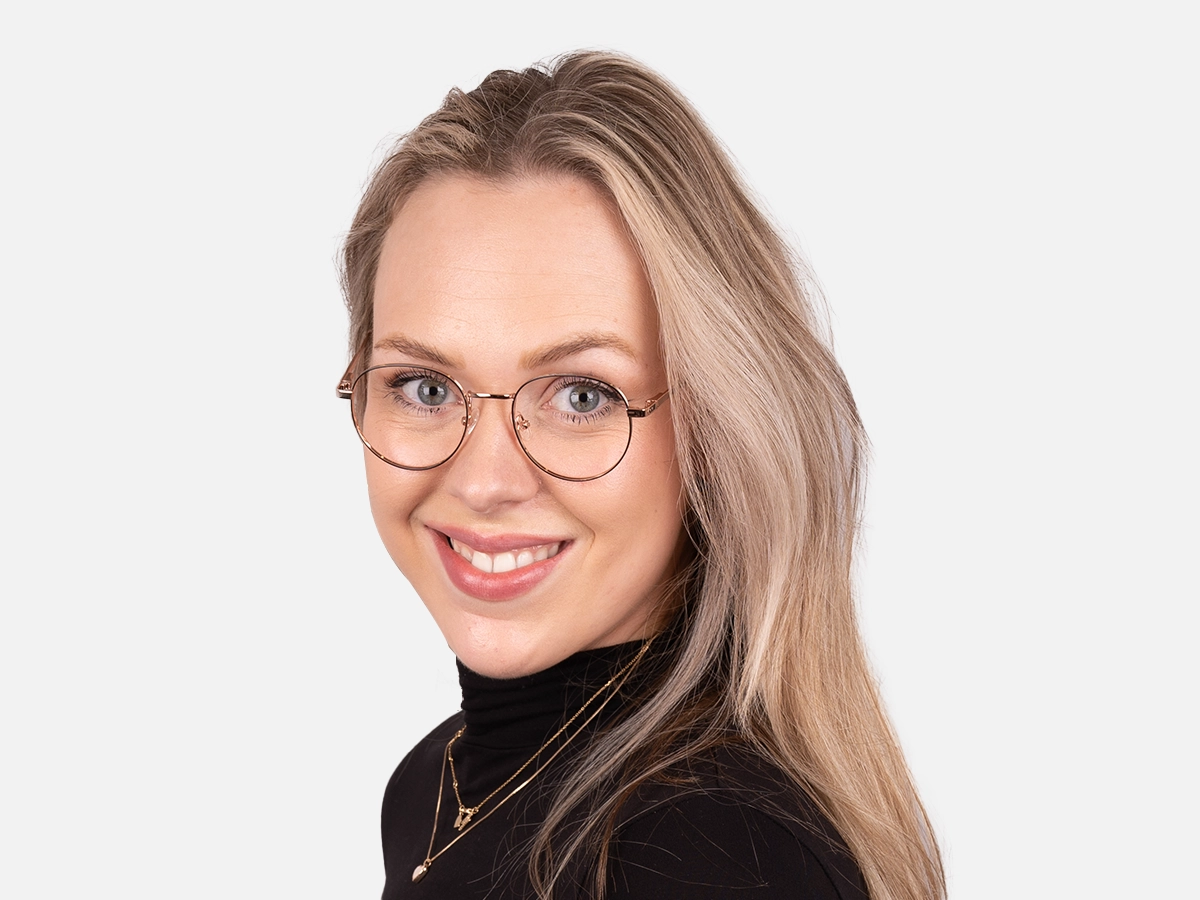 Round Gold Eyeglasses-55