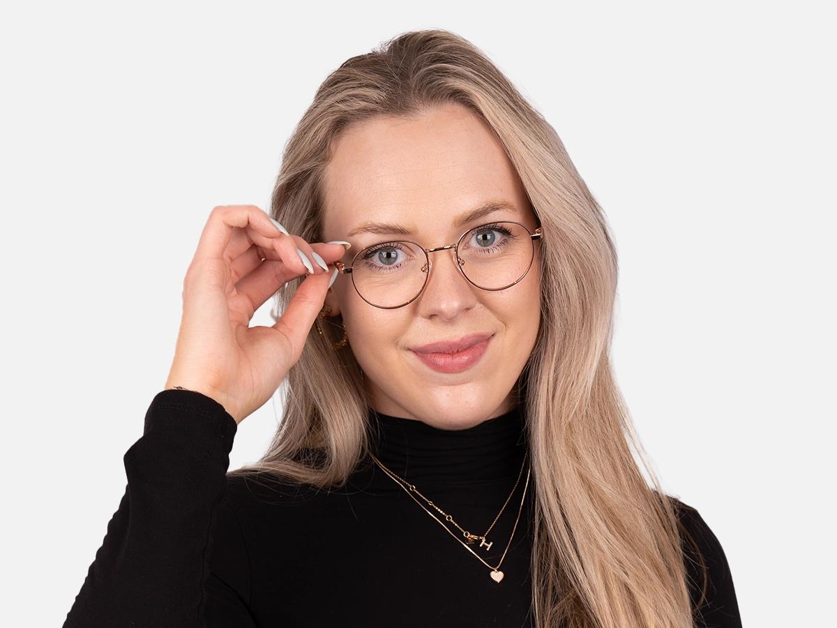 Round Gold Eyeglasses-51