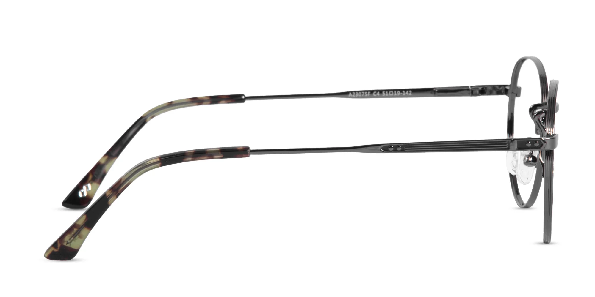 Black Metal Frame Glasses-4