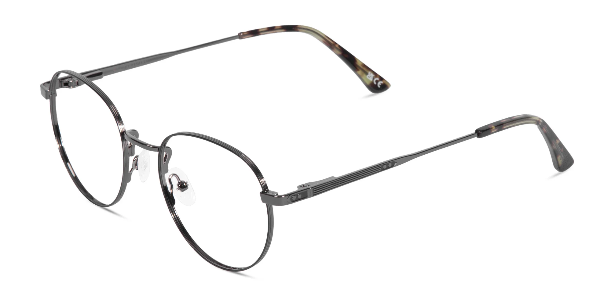 Black Metal Frame Glasses-3