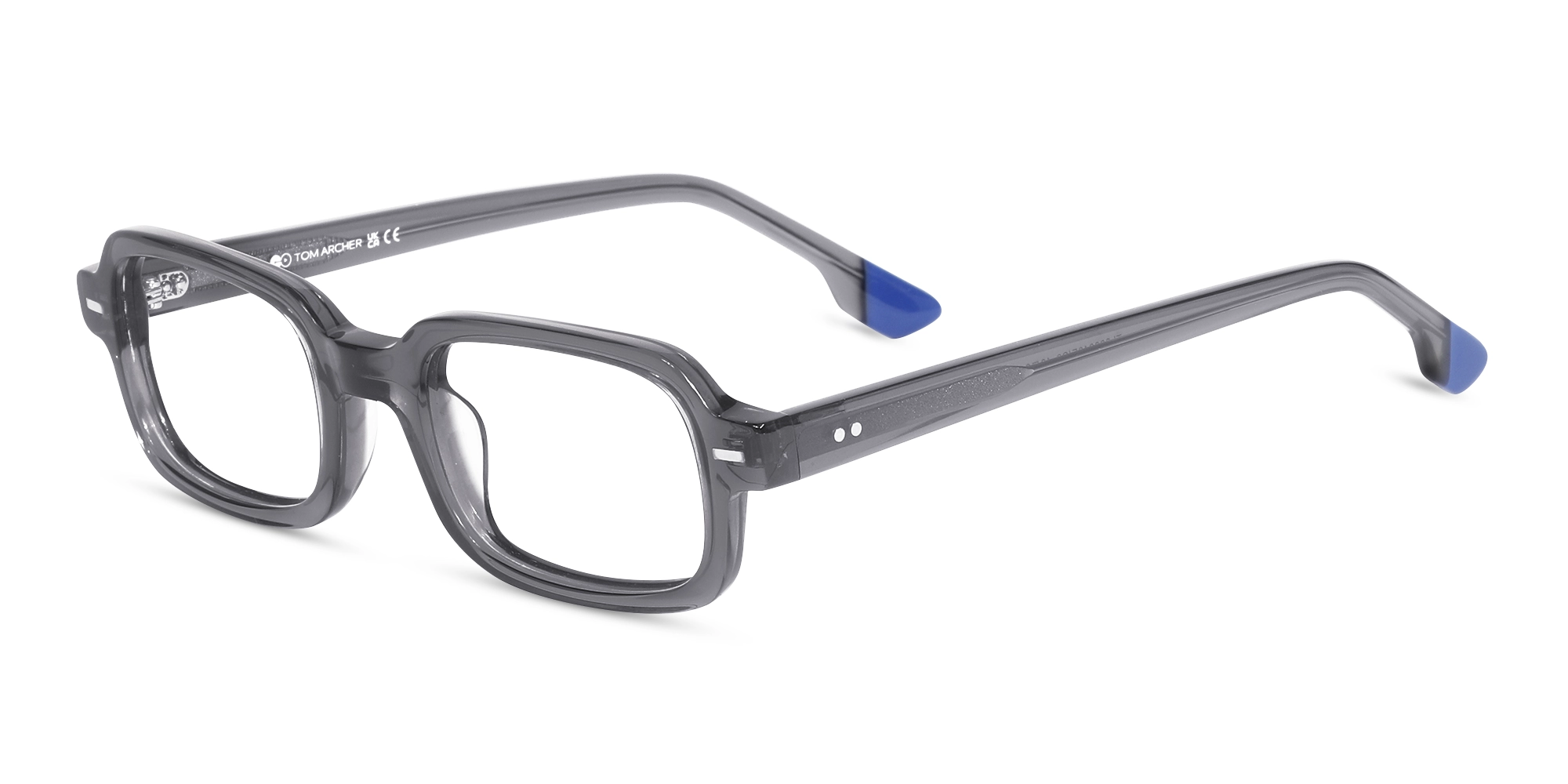 Crystal Grey Rectangle Glasses 3
