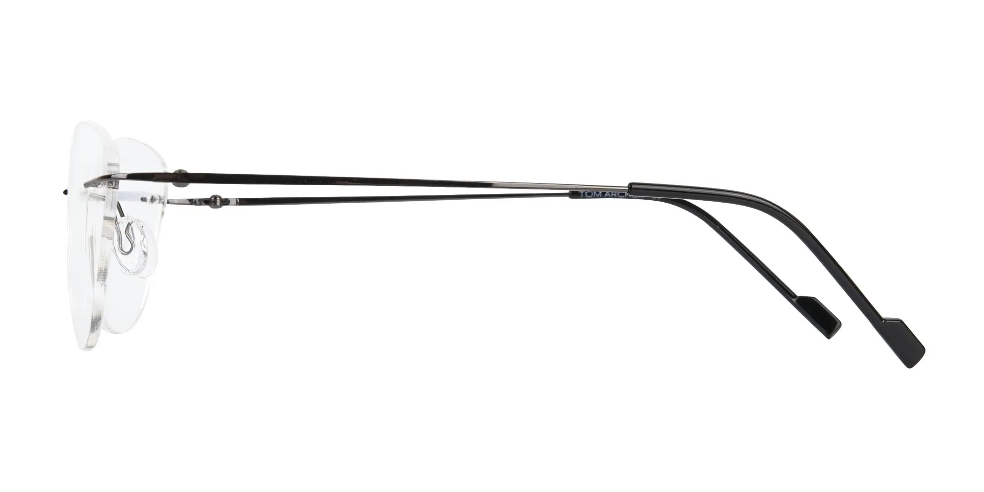 Gunmetal Rimless Cat-Eye Glasses -2