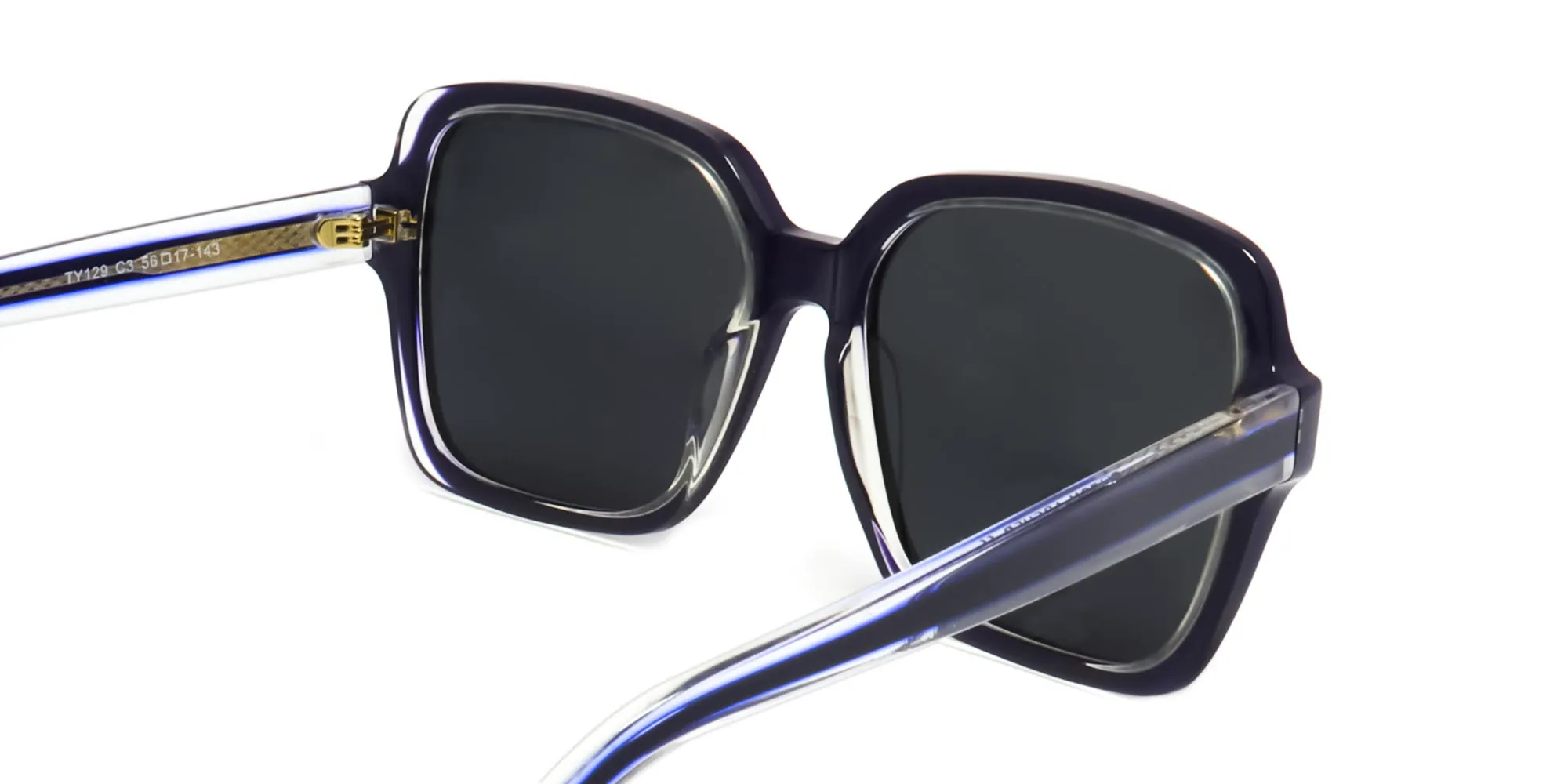 Blue Square Frame Sunglasses-2