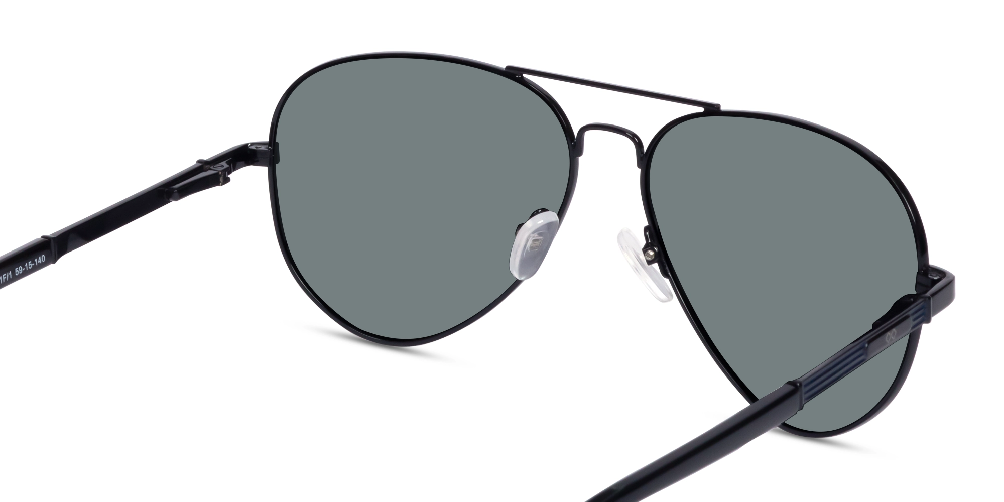 Black Lightweight Metal Pilot Sunglasses 5