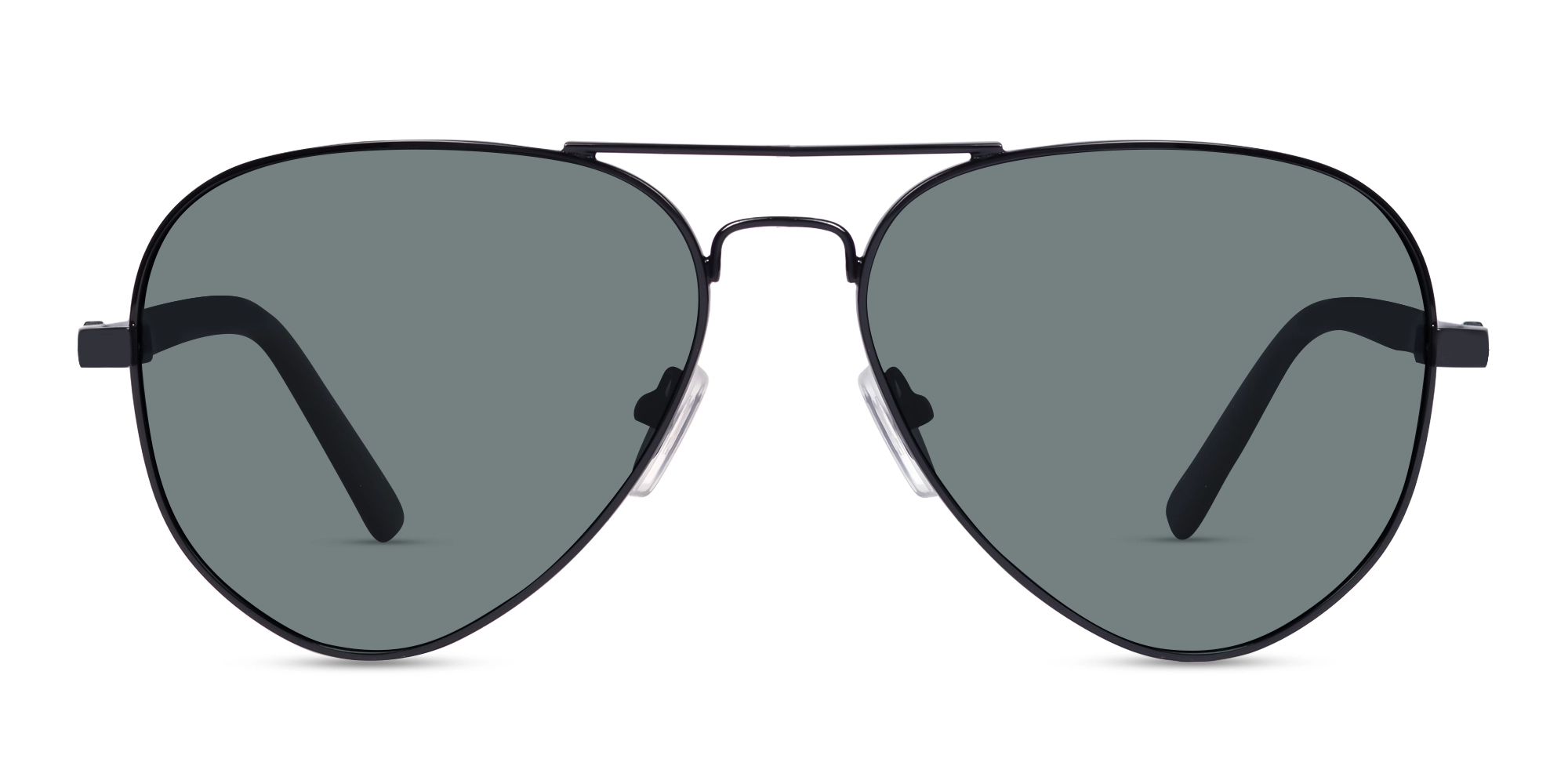 Black Lightweight Metal Pilot Sunglasses 1