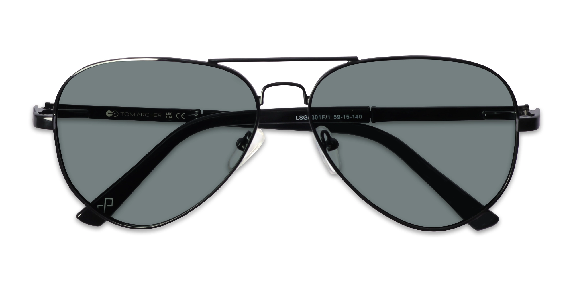 Black Lightweight Metal Pilot Sunglasses 6