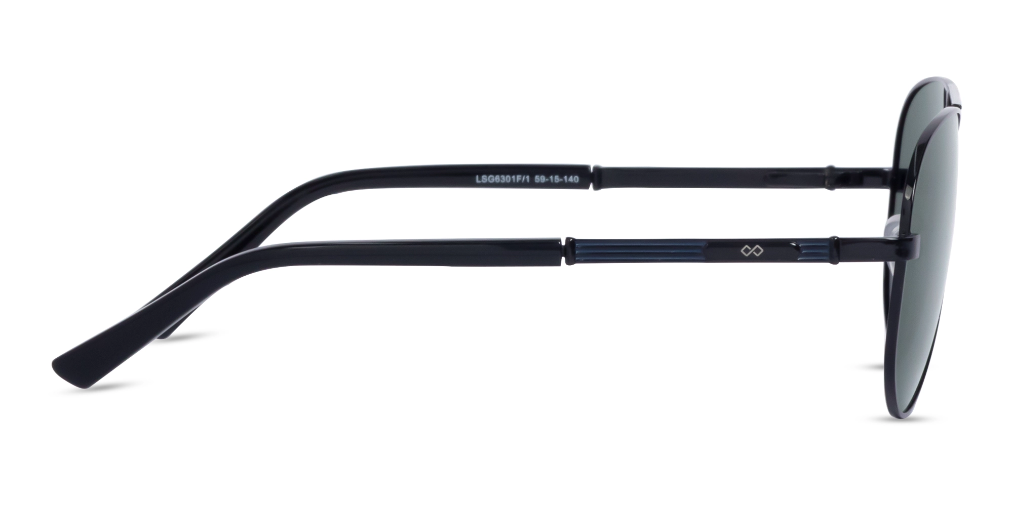 Black Lightweight Metal Pilot Sunglasses 4