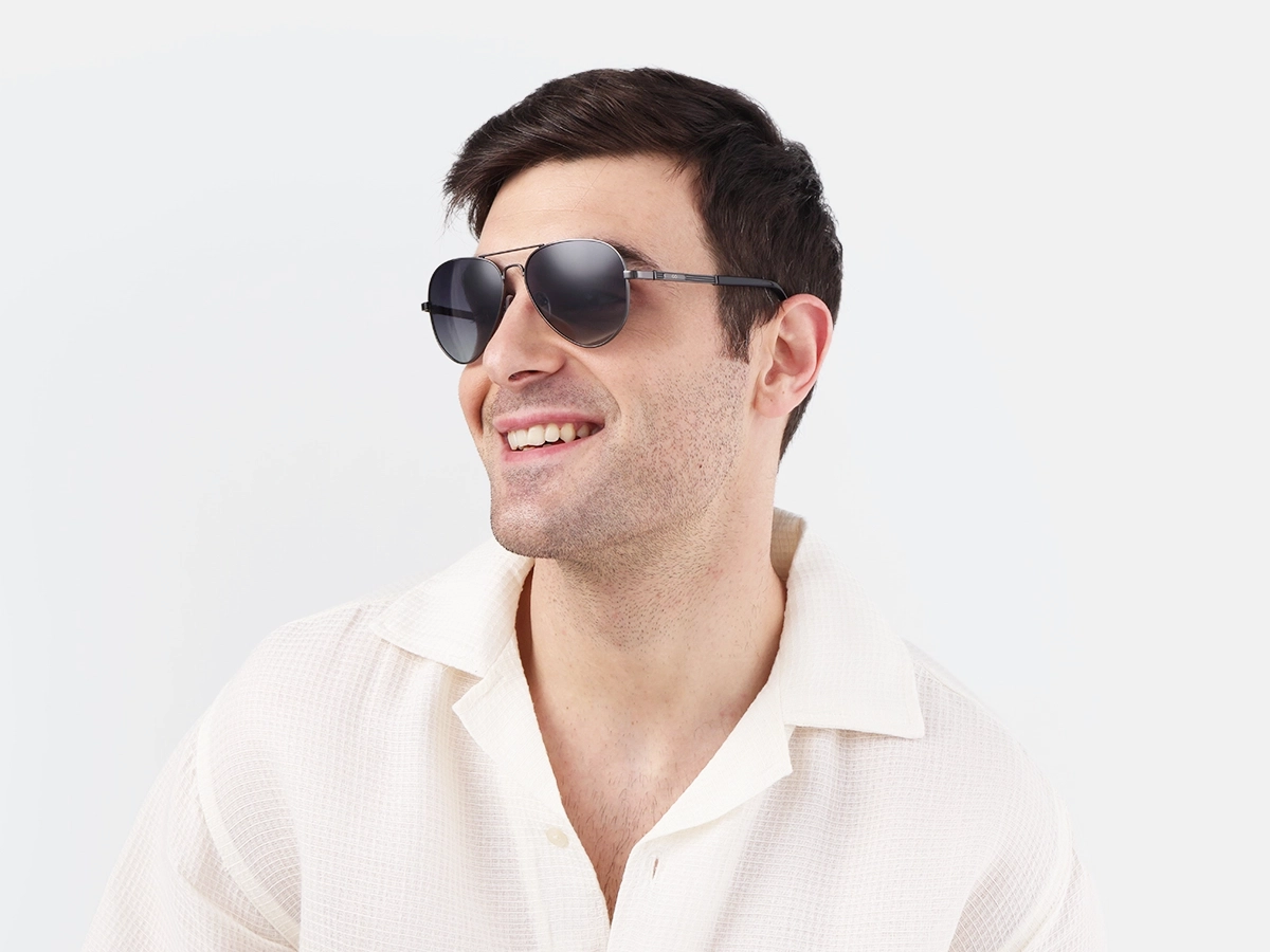 Gunmetal Lightweight Pilot Sunglasses 41