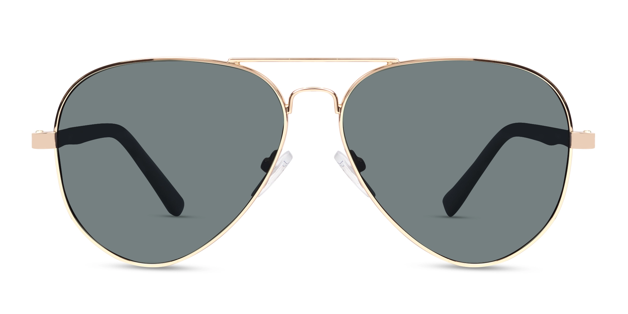 Champagne Gold Lightweight Double Bridge Sunglasses 1