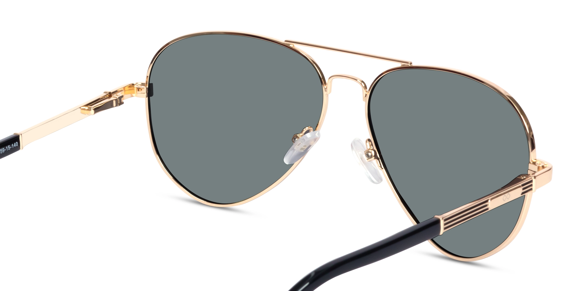 Champagne Gold Lightweight Double Bridge Sunglasses 5