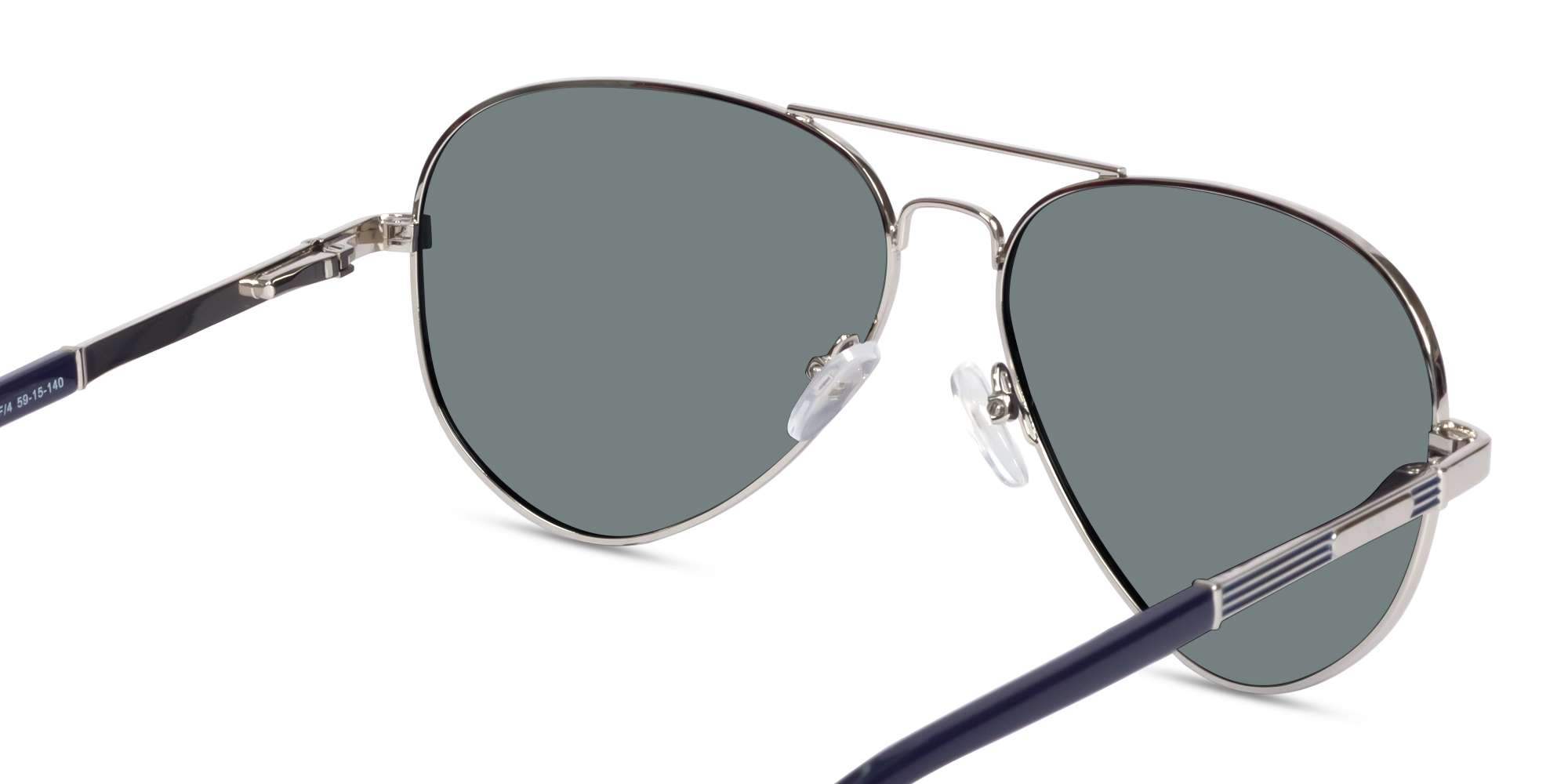 Lightweight Silver Metal Double Bridge Sunglasses 5