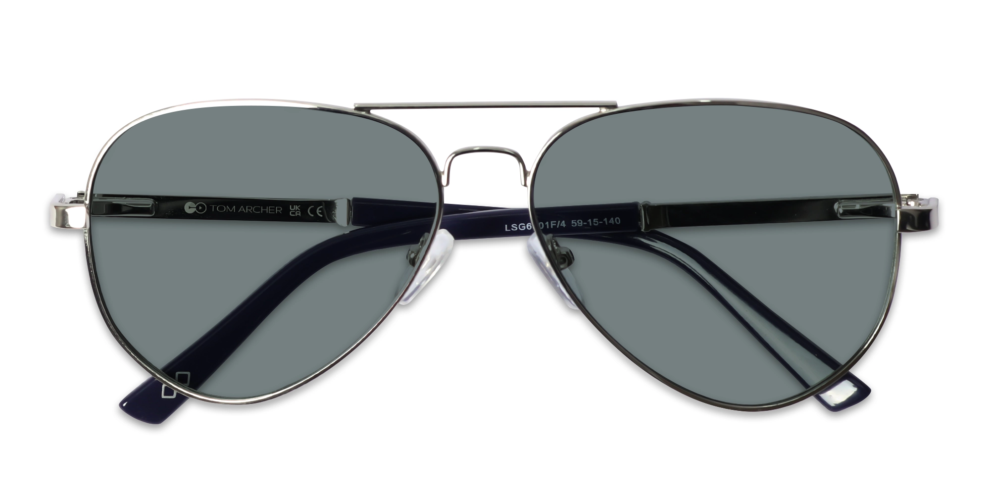 Lightweight Silver Metal Double Bridge Sunglasses 6