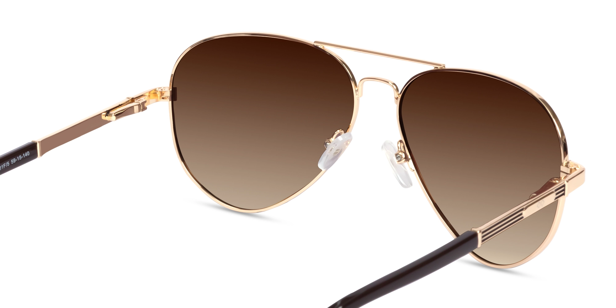 Gold Double Bridge Metal Pilot Sunglasses 5